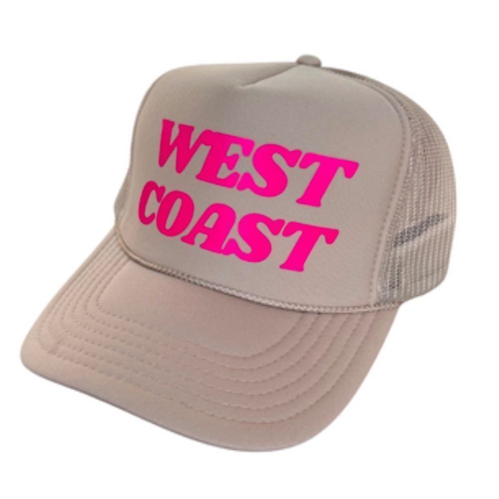 Tan & Hot Pink Snap Back Trucker Hat BRAND NEW Mesh Back - Tags